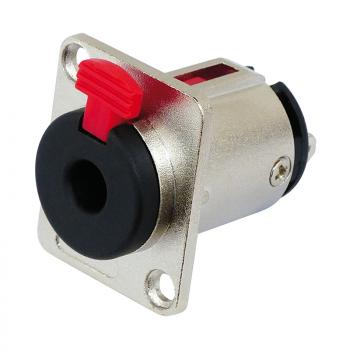 6.3 mm PA-Stereo-Einbaubuchse Klinke, Metall,