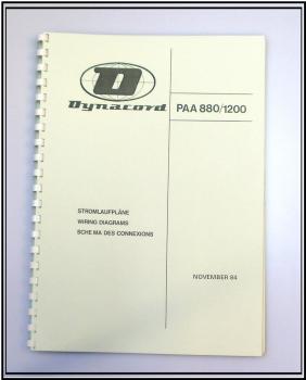 Dynacord Endstufe PAA 880/1200 / Technische Unterlage