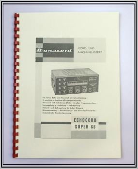 Technische Unterlage für das Dynacord Typ Echocord Super 65