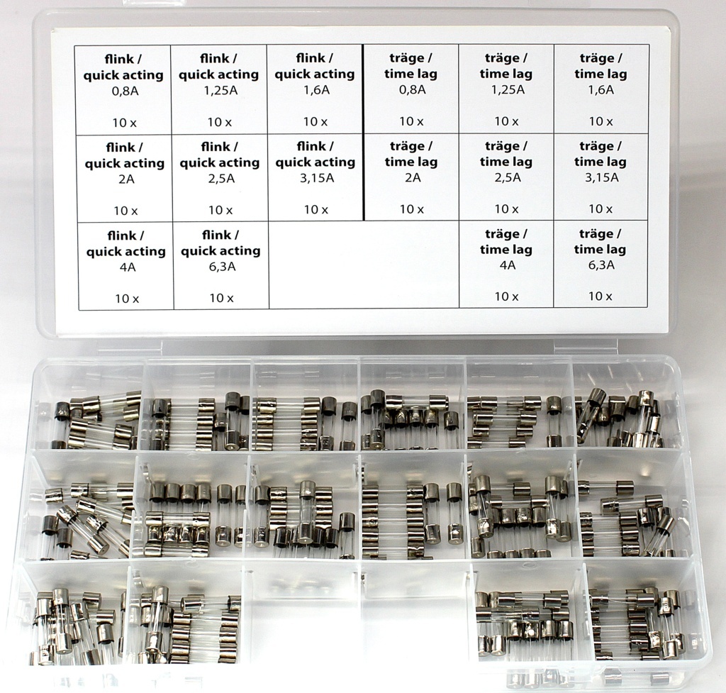 SeKi 10 Stk. Feinsicherung 10,0A, 5x20mm, Flink - Glassicherung