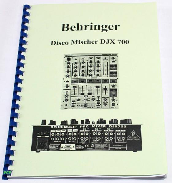 Beringer Disco Mischer DJX 700 / technische Unterlage