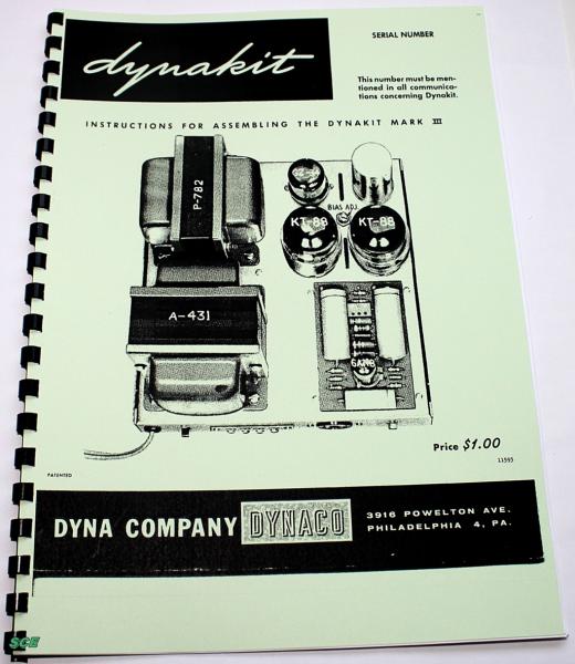 Dynaco Röhrenverstärker Mark III / technische Unterlage