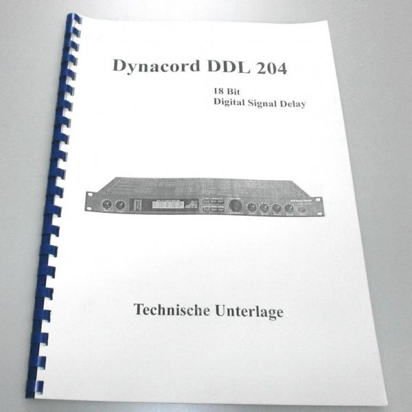 Dynacord Digital Delay DDL 204 / technische Unterlage
