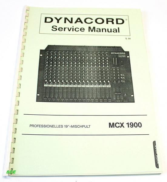 Dynacord MCX 1900 / technische Unterlage