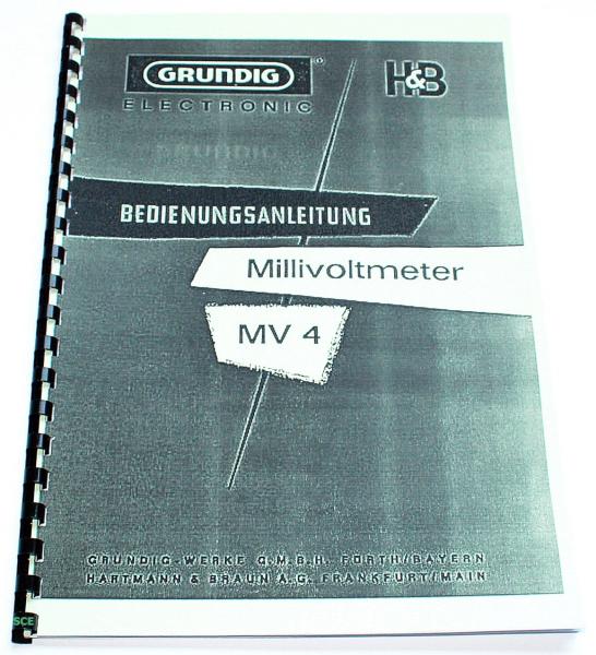 Grundig Millivoltmeter MV-4 / technische Unterlage