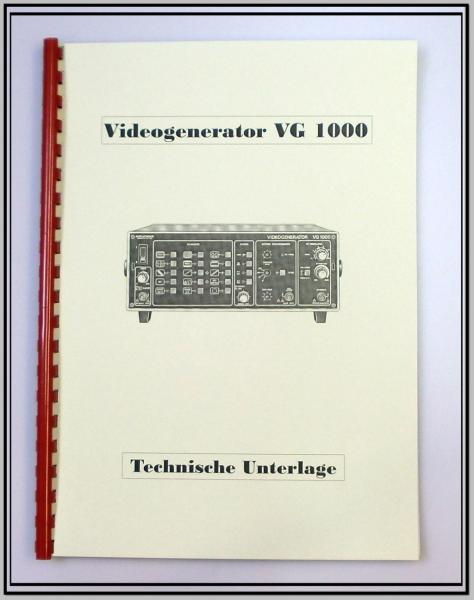 Grundig Videogenerator VG-1000 / 1001 / technische Unterlage