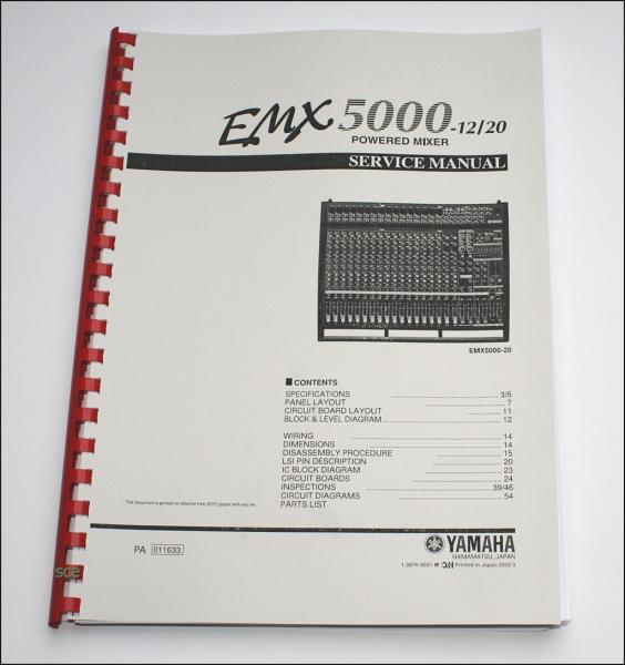 Yamaha Power-Mixer EMX 5000 - 12 / 20 / technische Unterlage