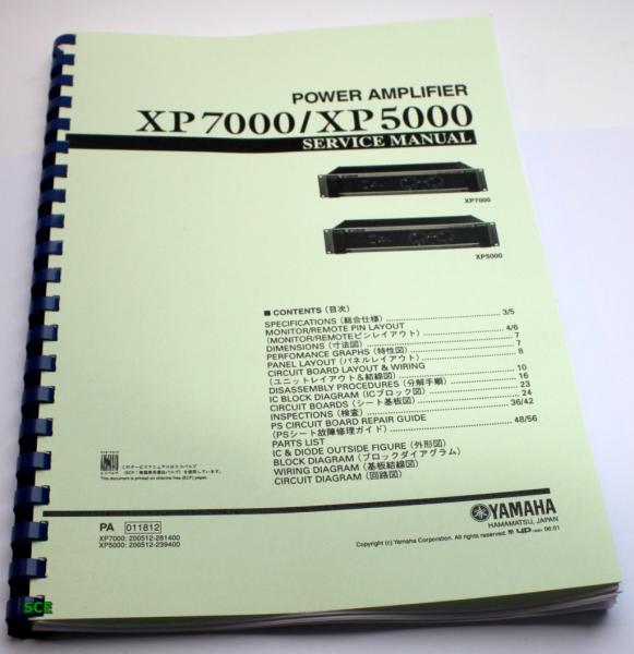 Yamaha Verstärker XP-7000 / XP-5000 / technische Unterlage