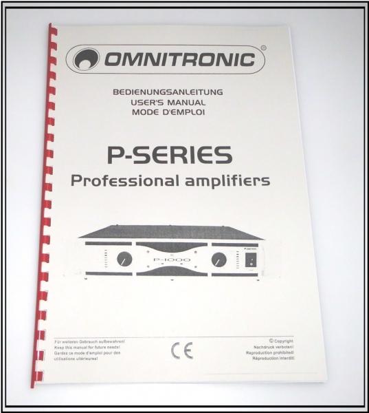 Omnitronic / P-Serie - technische Unterlage